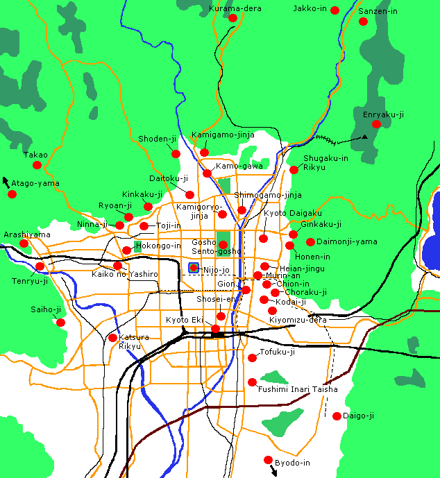 Map of Kyoto